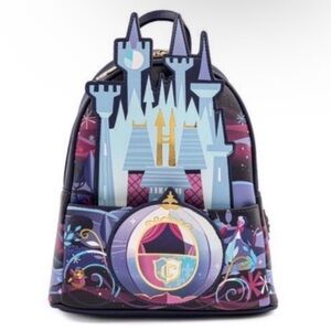 SALE! NWT Disney Loungefly  Double Sided Design Cinderella Castle Mini Backpack